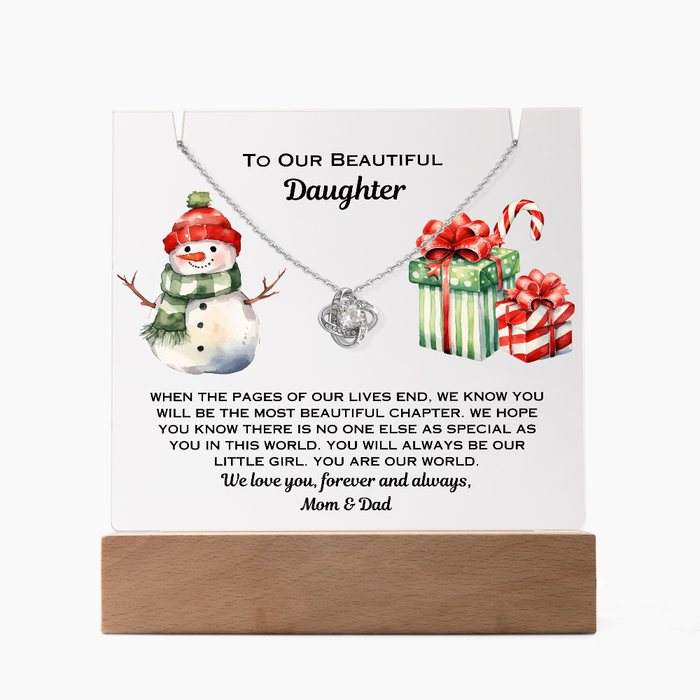 Christmas Nightlight and Necklace for Daughter