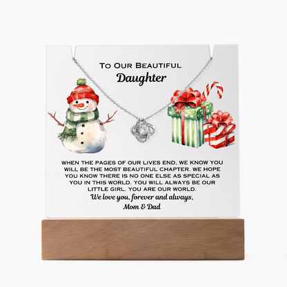 Christmas Nightlight and Necklace for Daughter