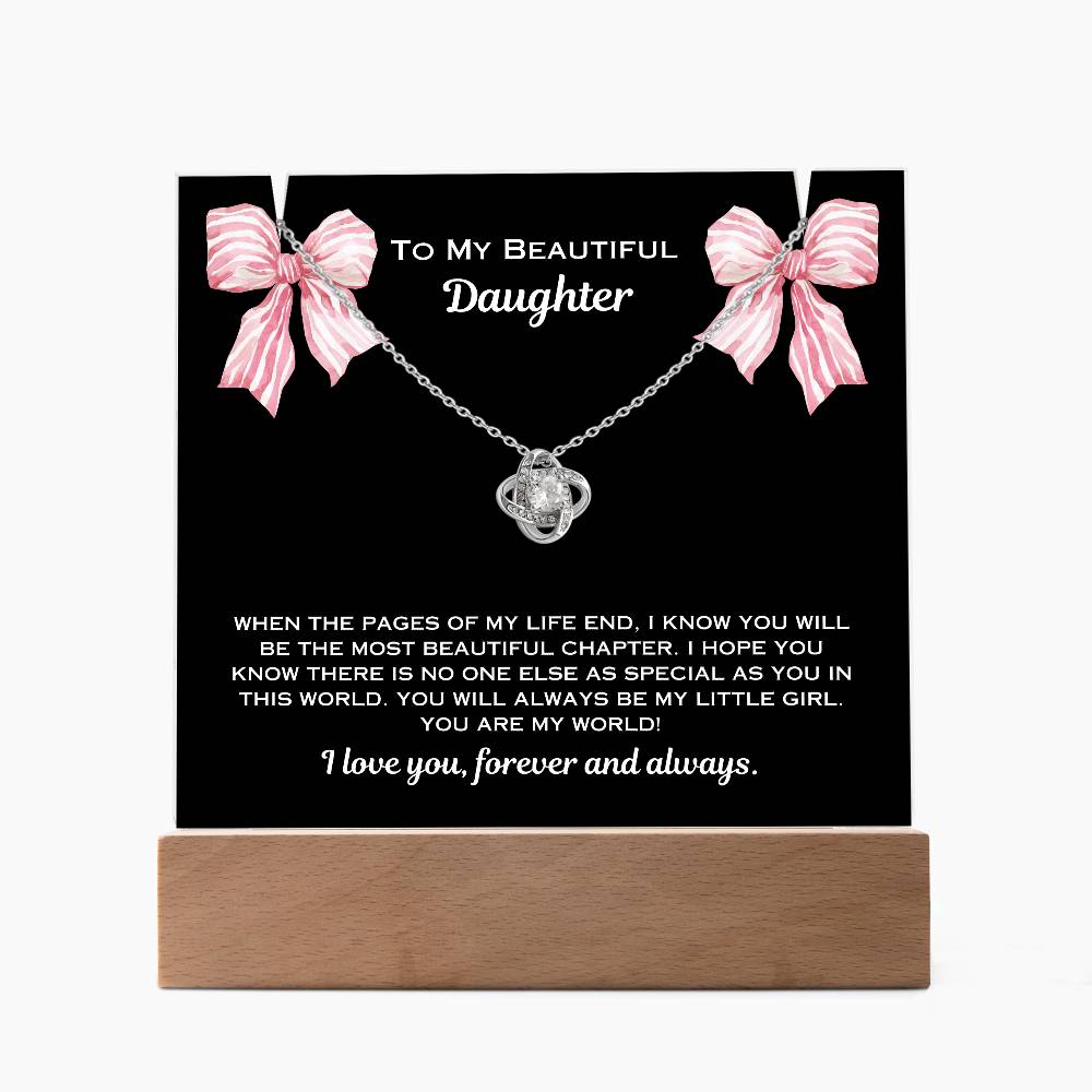 Daughter Love Knot and Acrylic Plaque Bundle