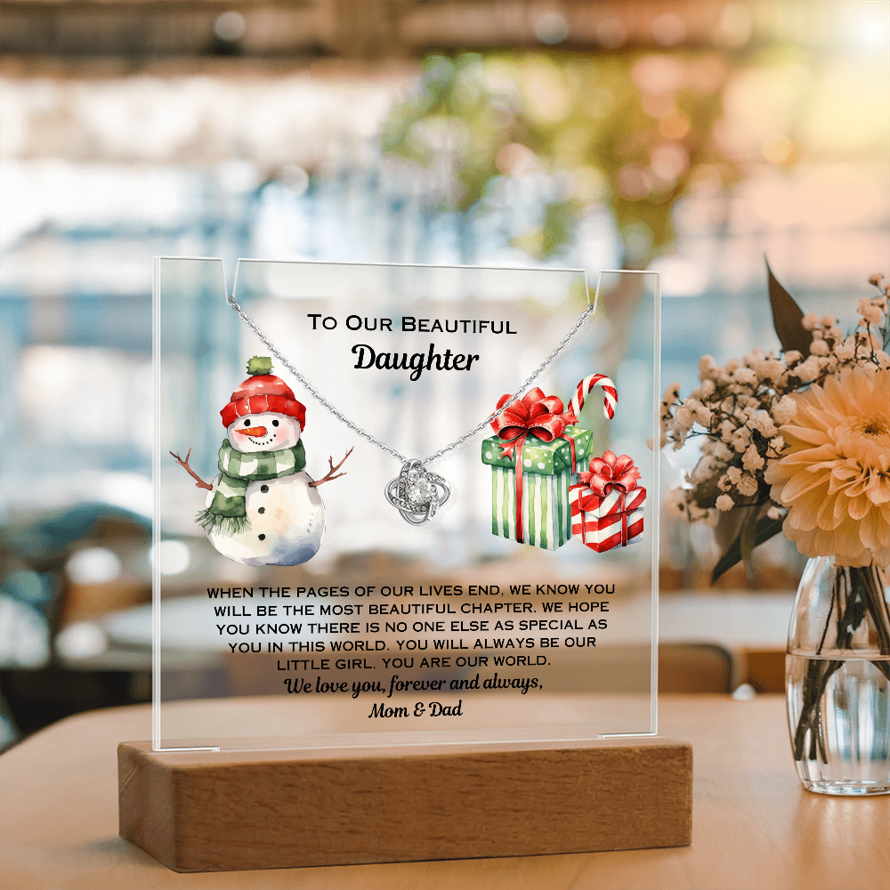 Christmas Nightlight and Necklace for Daughter