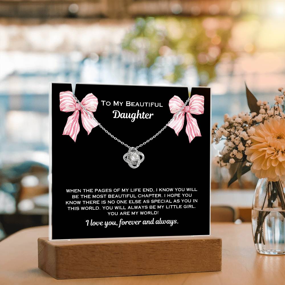 Daughter Love Knot and Acrylic Plaque Bundle