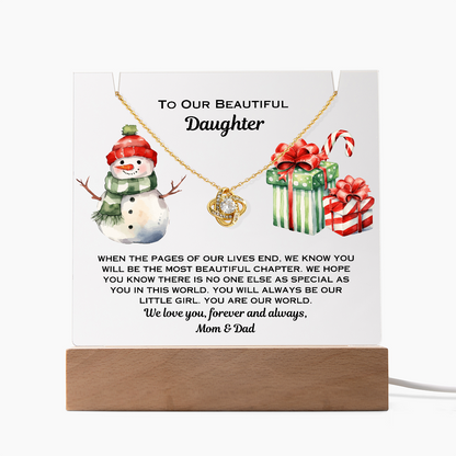 Christmas Nightlight and Necklace for Daughter