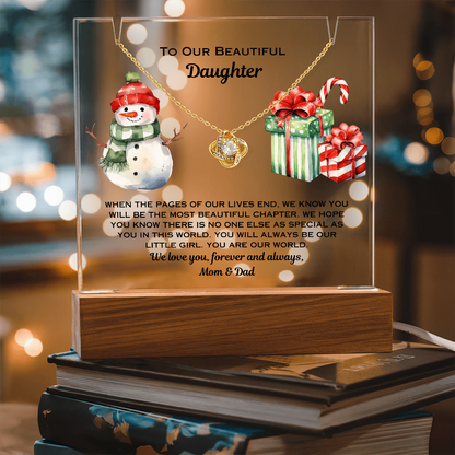 Christmas Nightlight and Necklace for Daughter