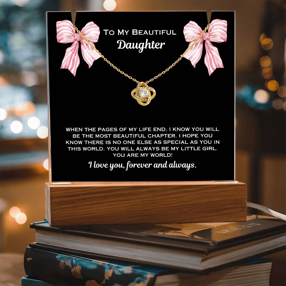 Daughter Love Knot and Acrylic Plaque Bundle