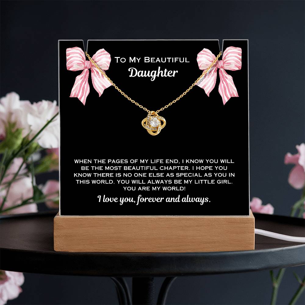 Daughter Love Knot and Acrylic Plaque Bundle