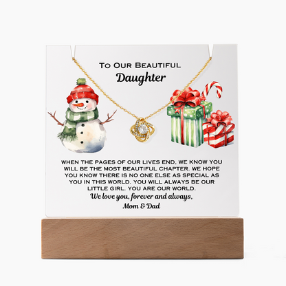 Christmas Nightlight and Necklace for Daughter