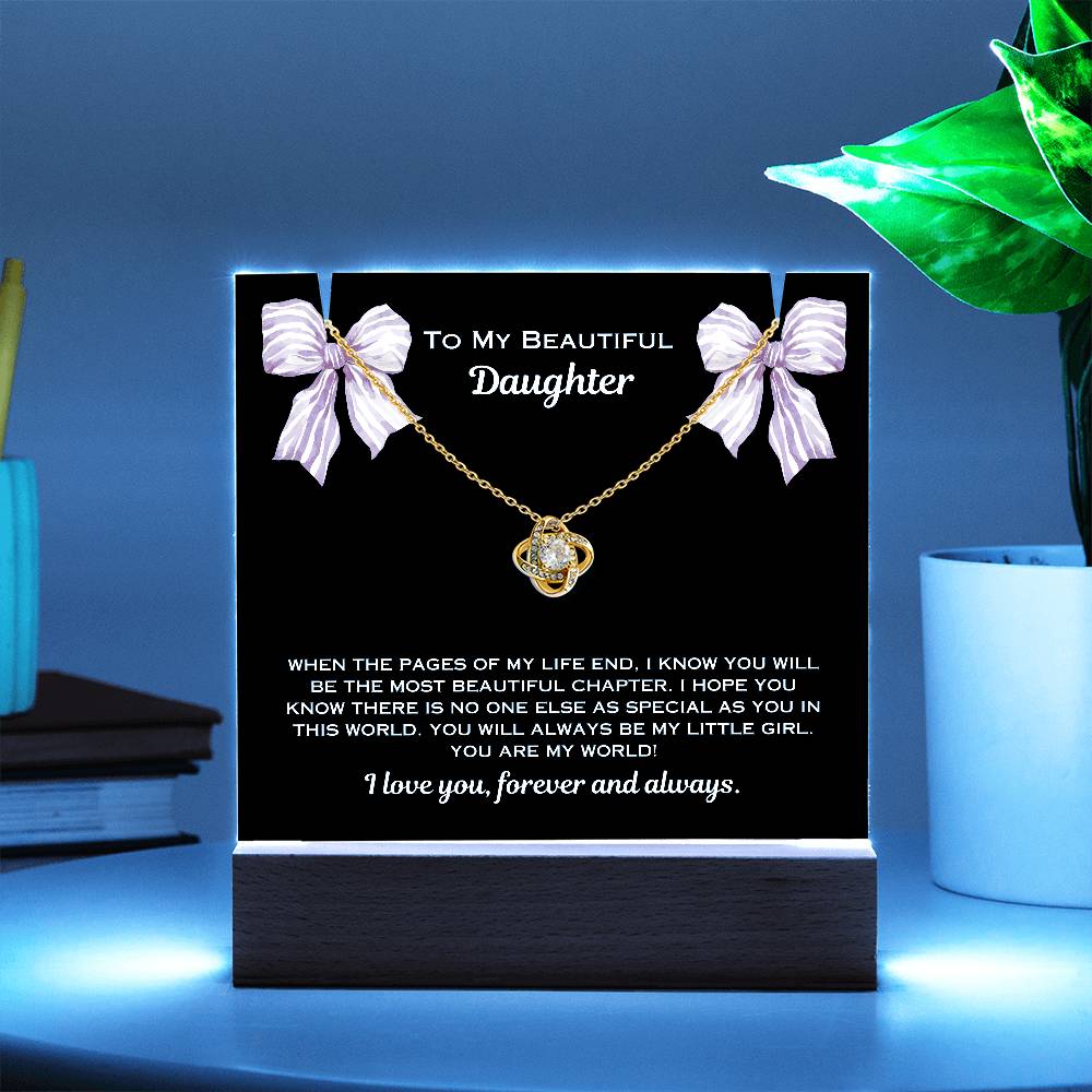 Daughter Love Knot and Acrylic Plaque Bundle