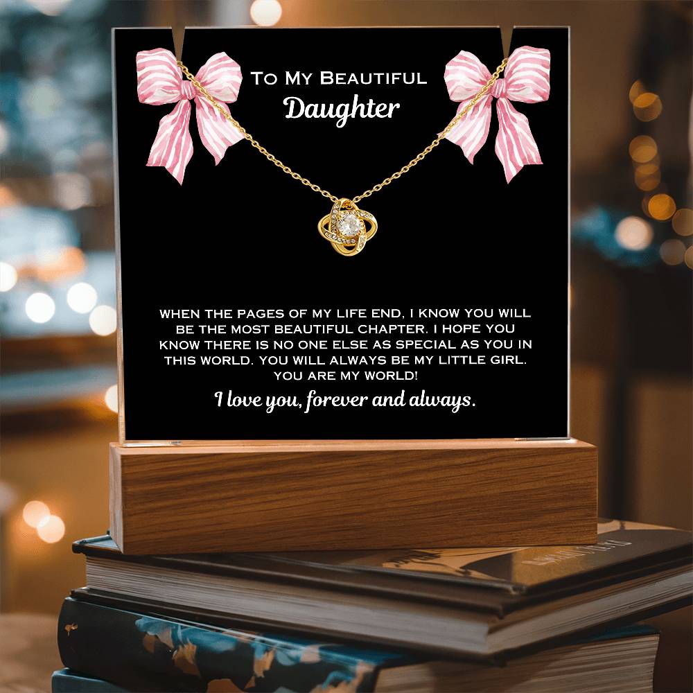 Daughter Love Knot and Acrylic Plaque Bundle