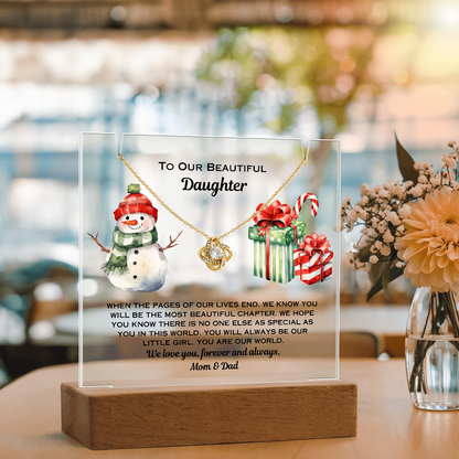 Christmas Nightlight and Necklace for Daughter