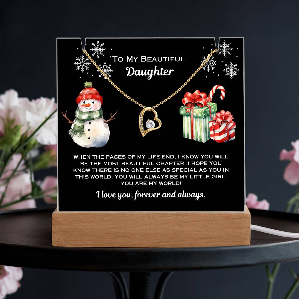 Daughter Keepsake Acrylic Bundle and Necklace