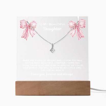 Daughter Christmas Plaque and Necklace