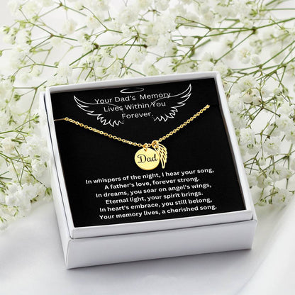 Dad's Memory Wings Necklace