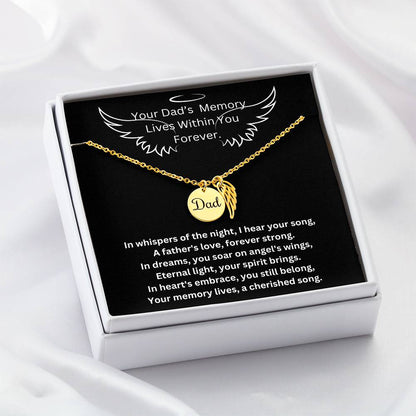 Dad's Memory Wings Necklace