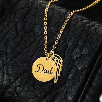 Dad's Memory Wings Necklace