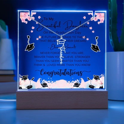 Special Daughter Graduation Keepsake Necklace and Plaque