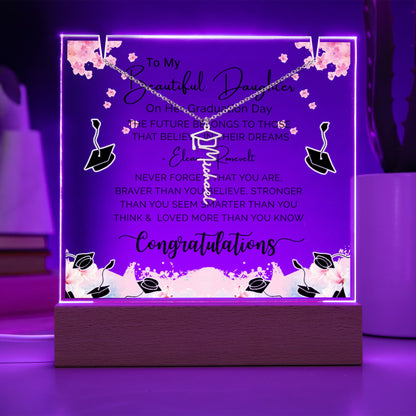 Special Daughter Graduation Keepsake Necklace and Plaque