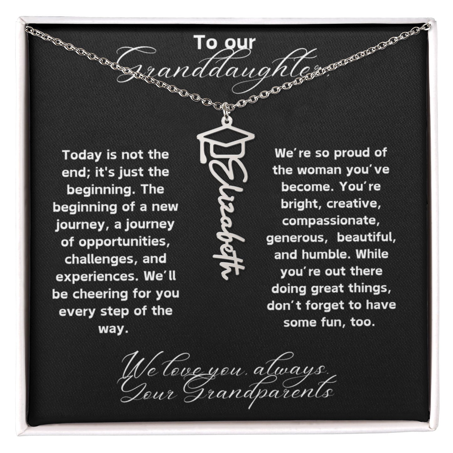Granddaughter Graduation Gift Necklace