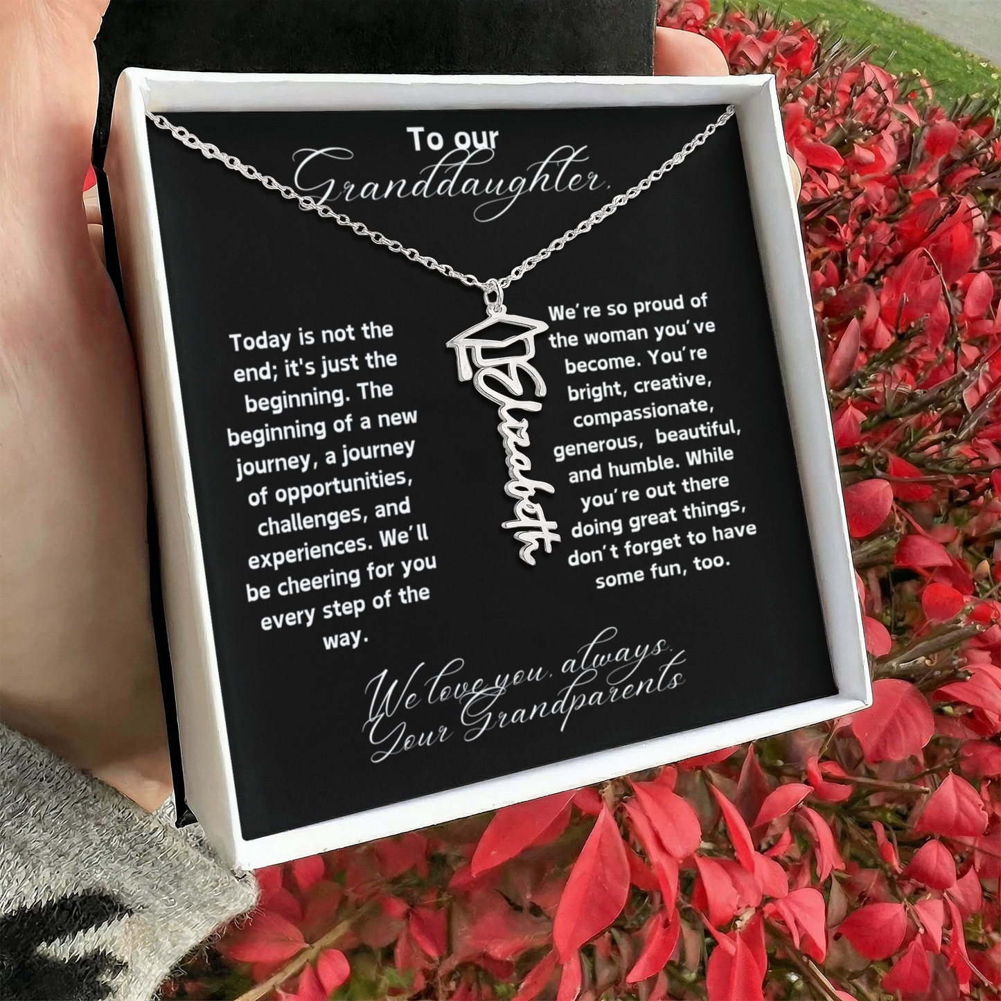 Granddaughter Graduation Gift Necklace