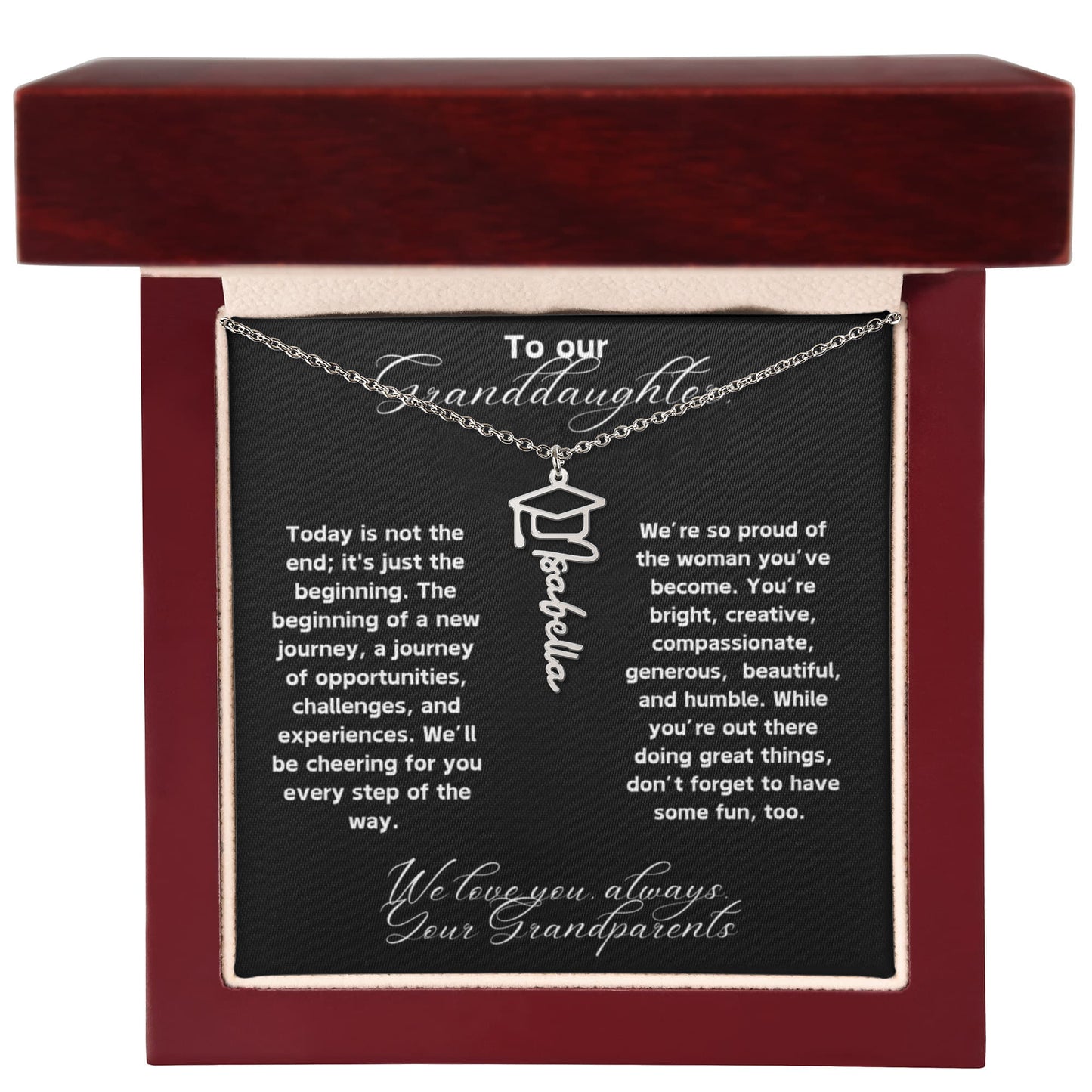 Granddaughter Graduation Gift Necklace