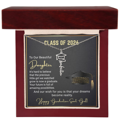 Graduation Name Necklace for Our Sweet Girl