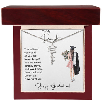 Daughter Graduation Name Necklace