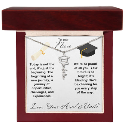 Niece Graduation Gift Name Necklace