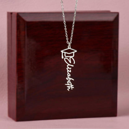 Daughter Graduation Name Necklace