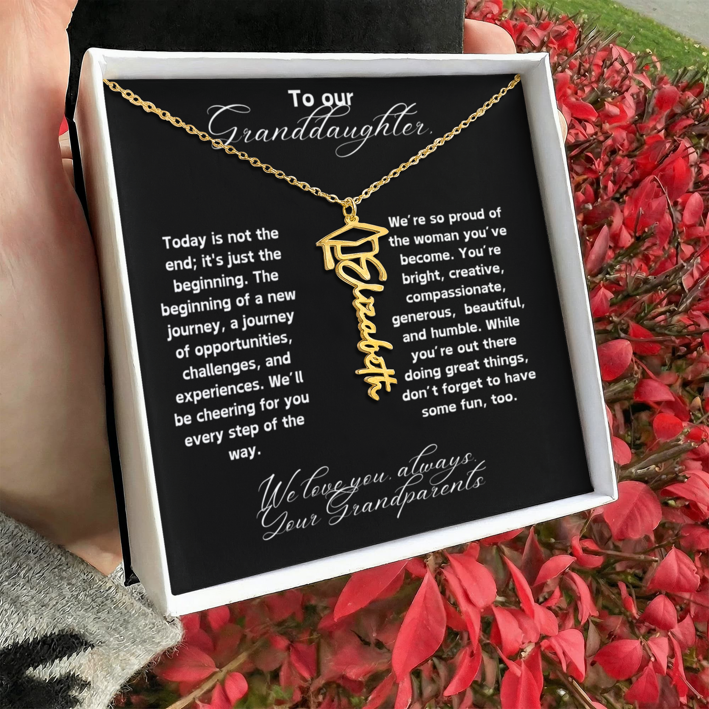 Granddaughter Graduation Gift Necklace