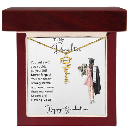 Daughter Graduation Name Necklace