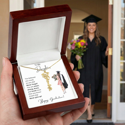 Daughter Graduation Name Necklace