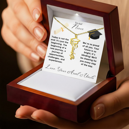 Niece Graduation Gift Name Necklace