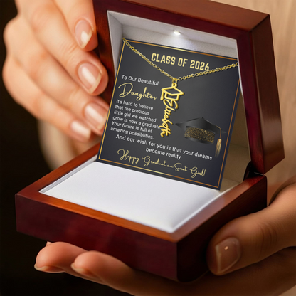 Graduation Name Necklace for Our Sweet Girl