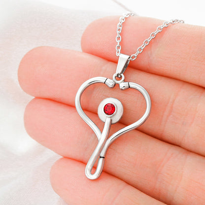White Coat Ceremony Heathcare Stethoscope Necklace