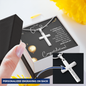 Grandson Graduation Personalized Cross Necklace