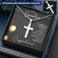 Grandson Graduation Personalized Cross Necklace