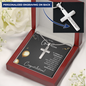 Grandson Graduation Personalized Cross Necklace