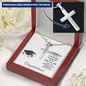 Graduation Personalized Engraved Cross Necklace for Son