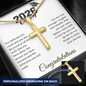Class of 2026 Personalized Graduation Cross Necklace