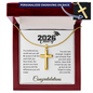 Class of 2026 Personalized Graduation Cross Necklace