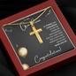 Grandson Graduation Personalized Cross Necklace