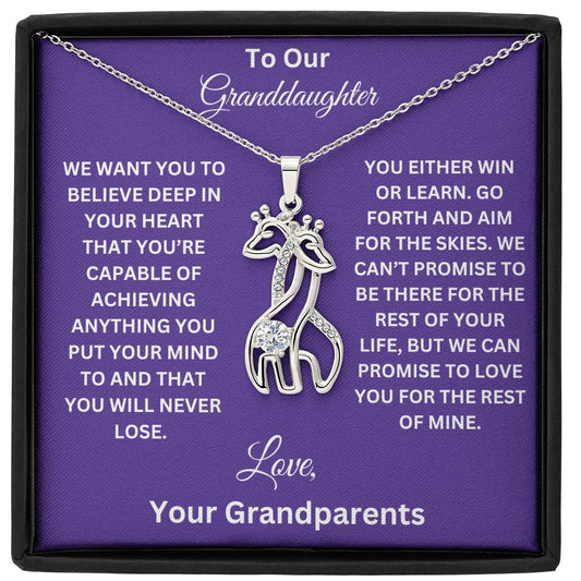 To Our Granddaughter Giraffe Necklace