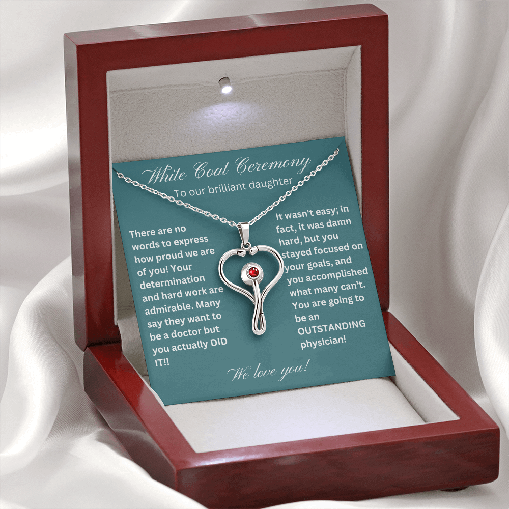 White Coat Ceremony Necklace for Daughter