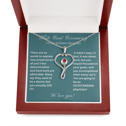 White Coat Ceremony Necklace for Daughter