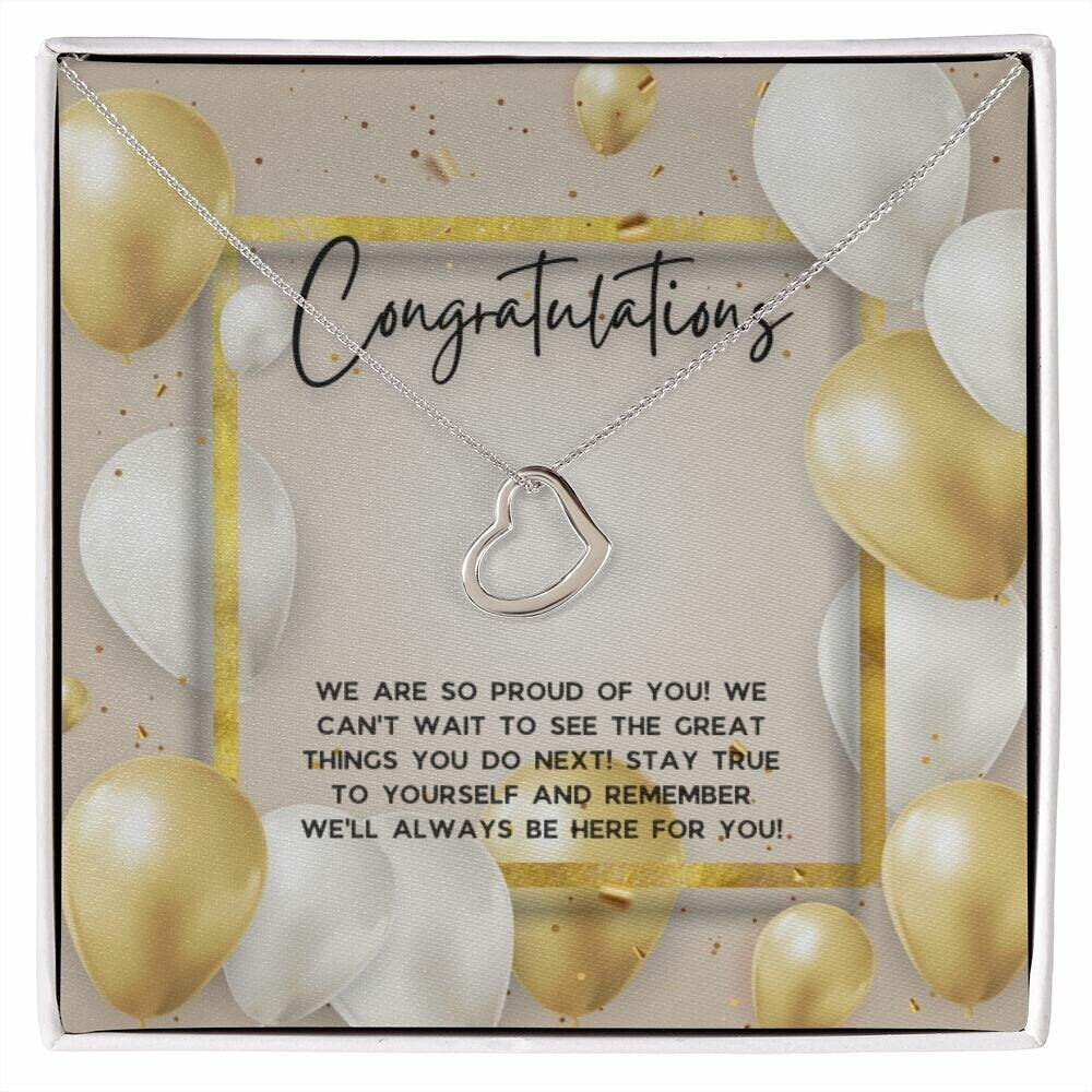 Congratulations Gift | Off to College Gift for her | Graduation Gift | Job Promotion Gift | Heart Necklace