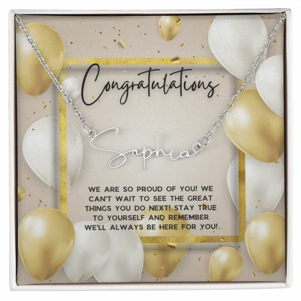 Congratulations Gift | Name Necklace | Graduation Gift