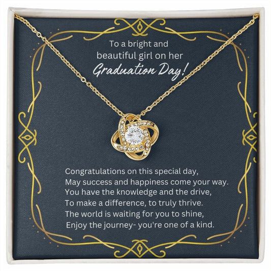 Graduation Love Knot Necklace Gift for Her